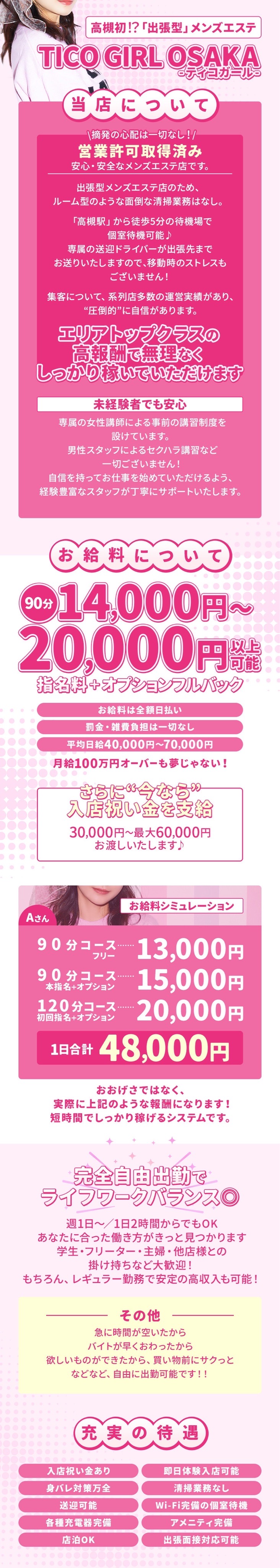 高槻初！出張型メンズエステ【TICO GIRL OSAKA】高収入女性求人バナー